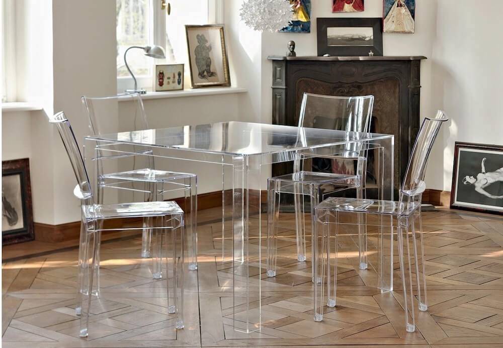 Modern acrylic furniture decorate homes and save the planet