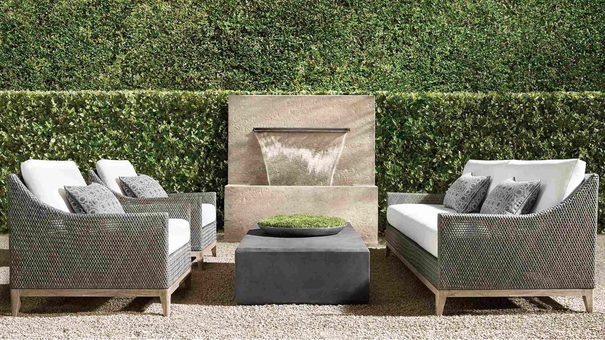 Stylish outdoor sofa and chair