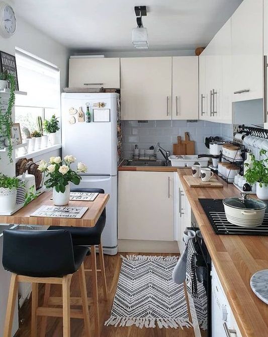 a cozy, neutral kitchen design