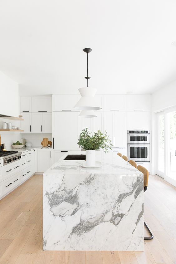 a neutral white kitchen design