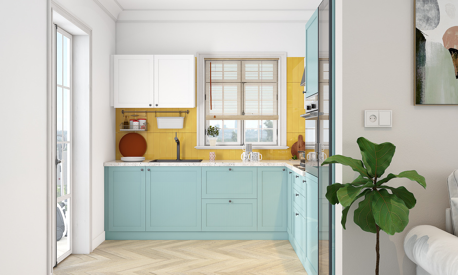 Budget small kitchen remodel: choose the right color to enlarge the space