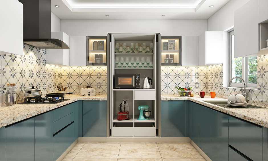 Innovative pull-out storage cabinet for the modular kitchen