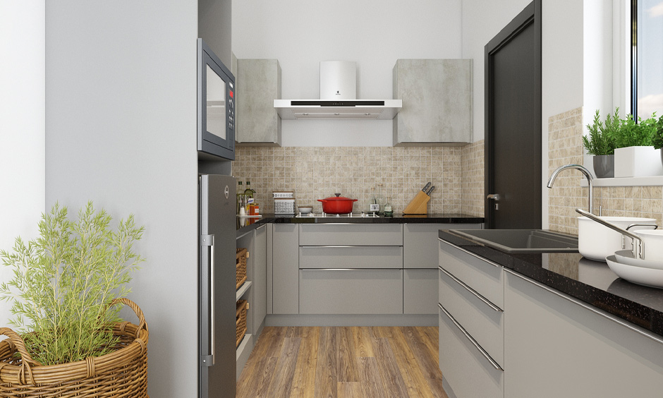 Small kitchen ideas in gray and white for a stylish and balanced look