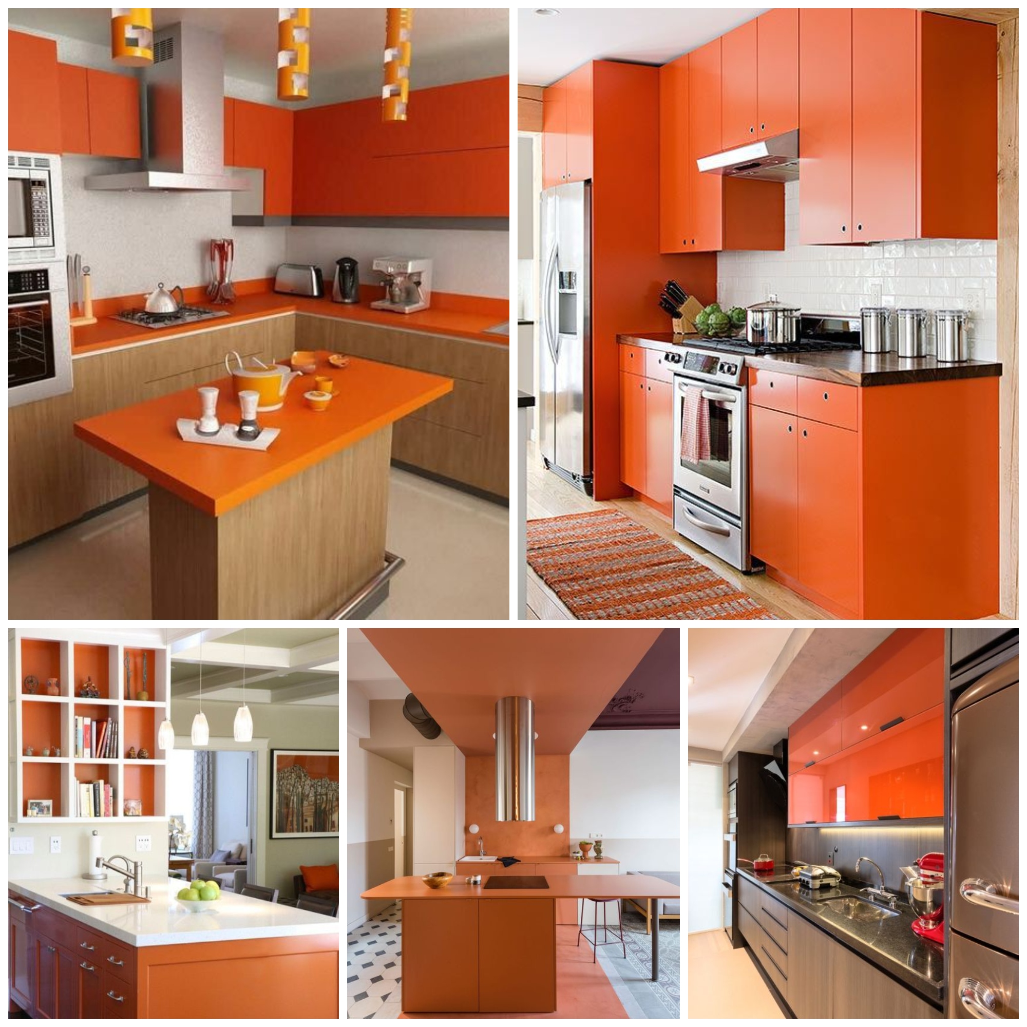 Bold Orange Kitchen Decor Ideas