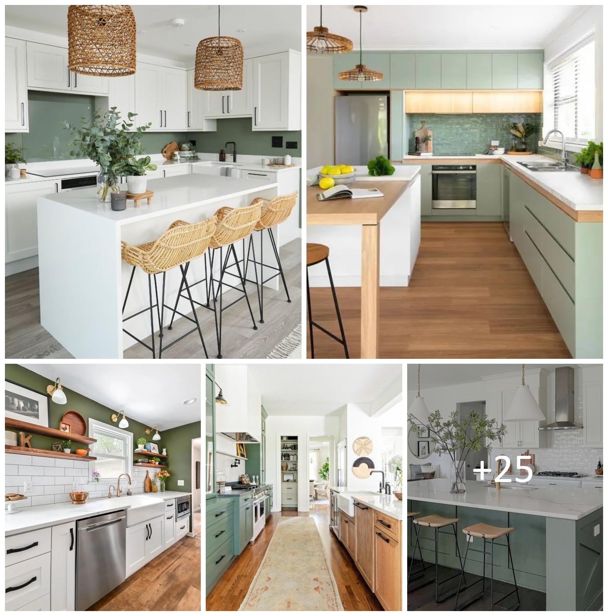 Green And White Kitchen Décor Ideas