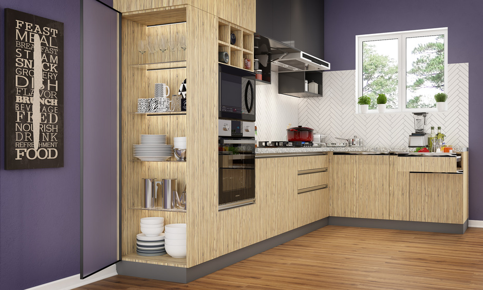 Wooden kitchen furniture for a raw and rustic look