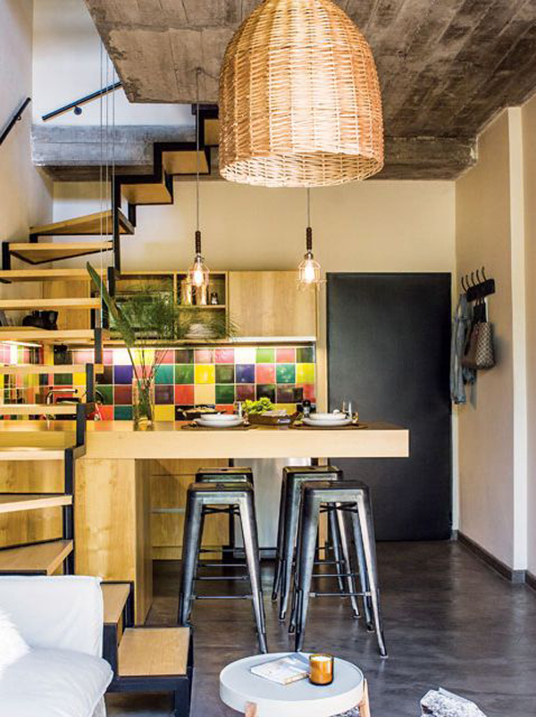 Duplex-kitchen apartment-under the stairs