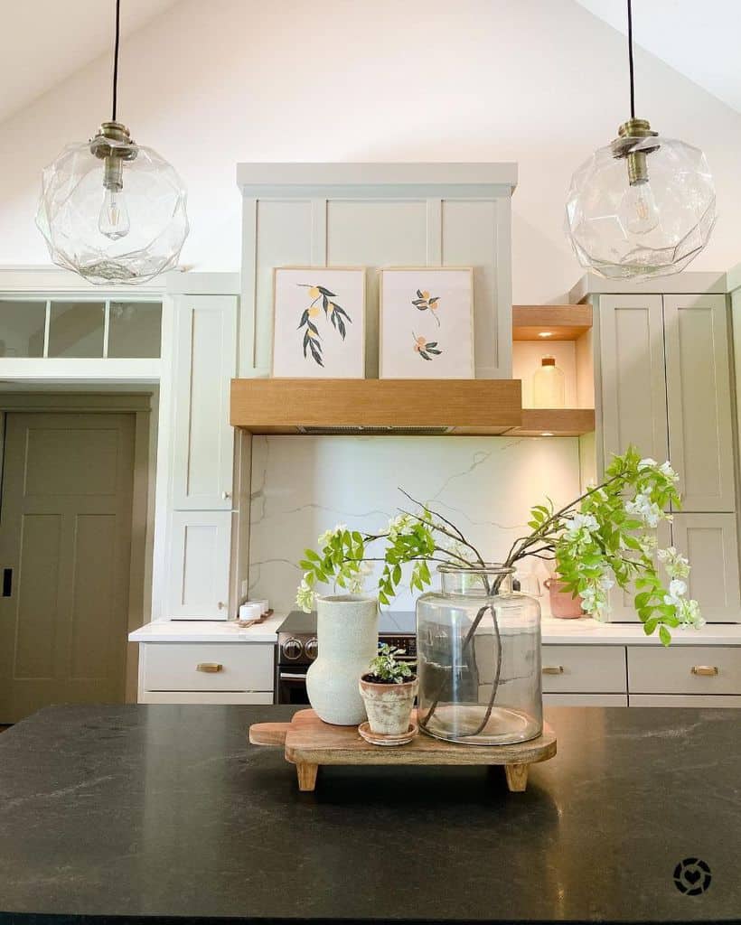 pale green cabinet farmhouse kitchen 