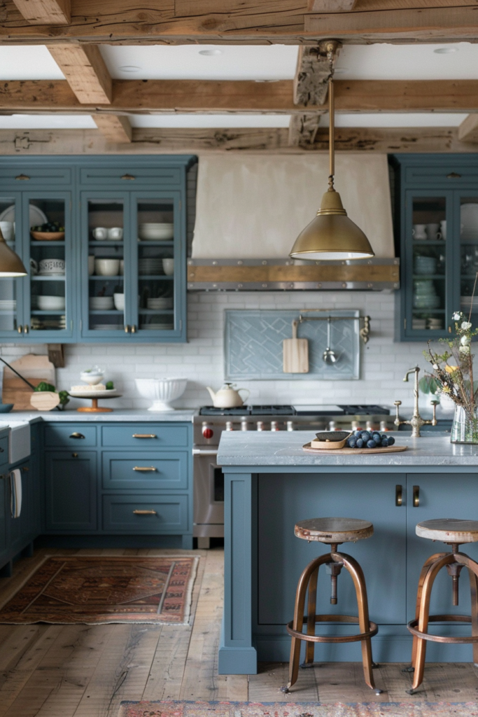 Over 60 vibrant kitchens with blue cabinets