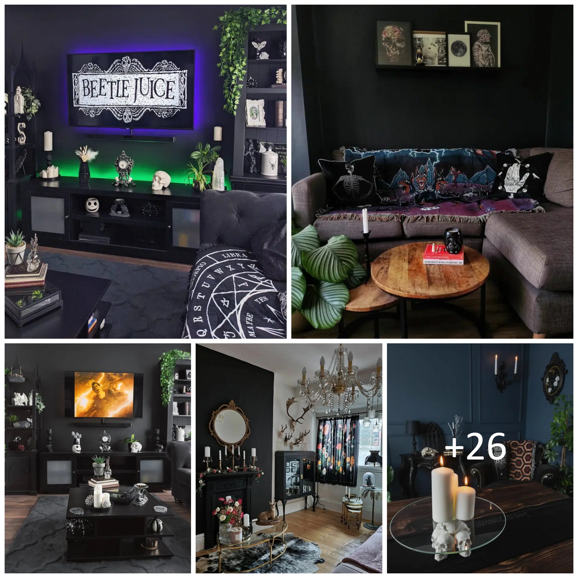 Cool Gothic Living Room Designs