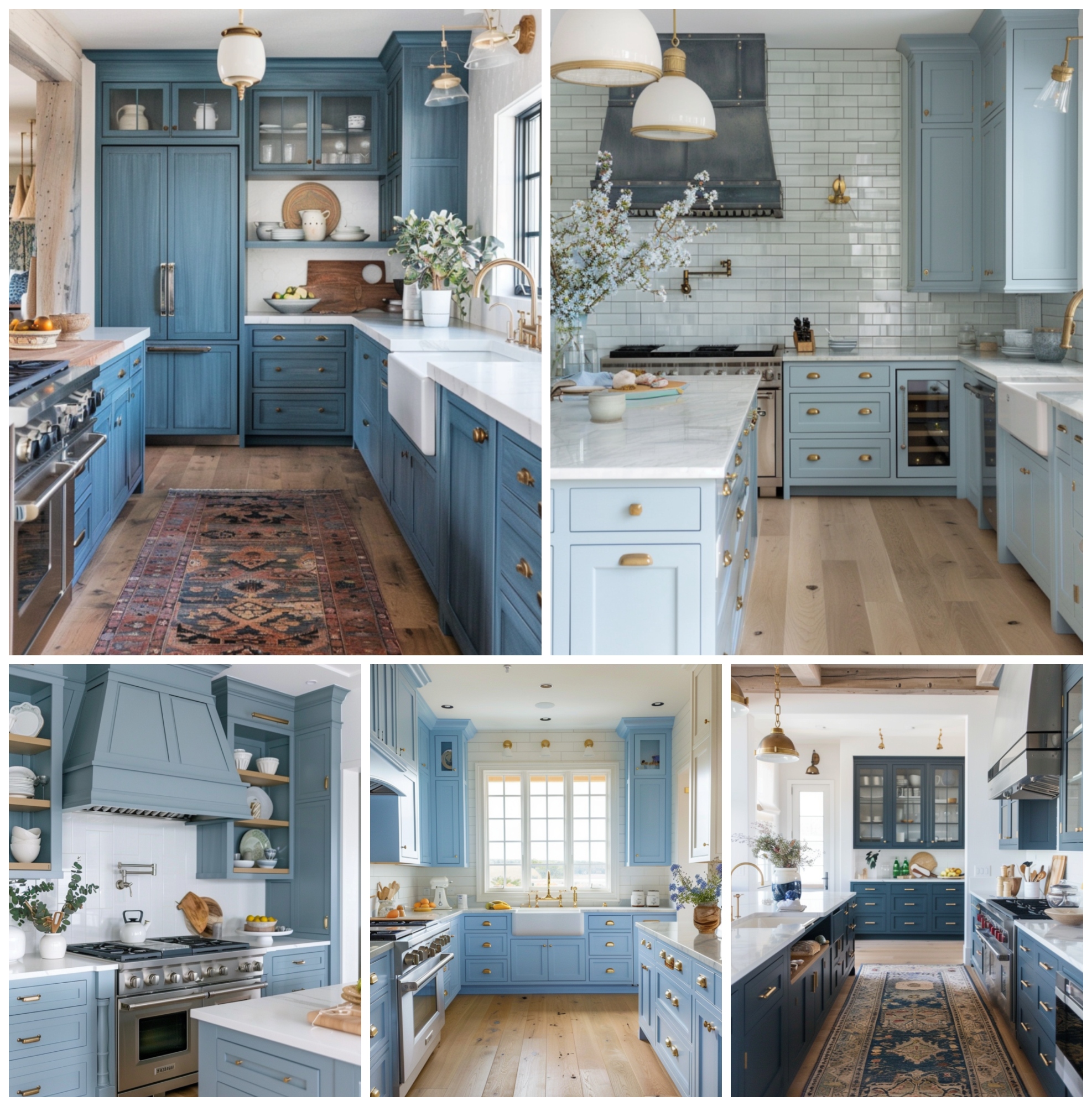 Vibrant Kitchens With Blue Cabinets