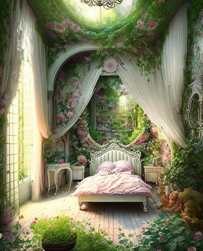 Fairy tale bedroom: Whimsical decor and soft textures create enchanting dreams