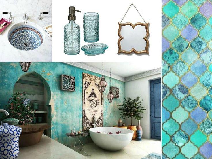 Moroccan-inspired tiles for a vibrant boho bathroom aesthetic