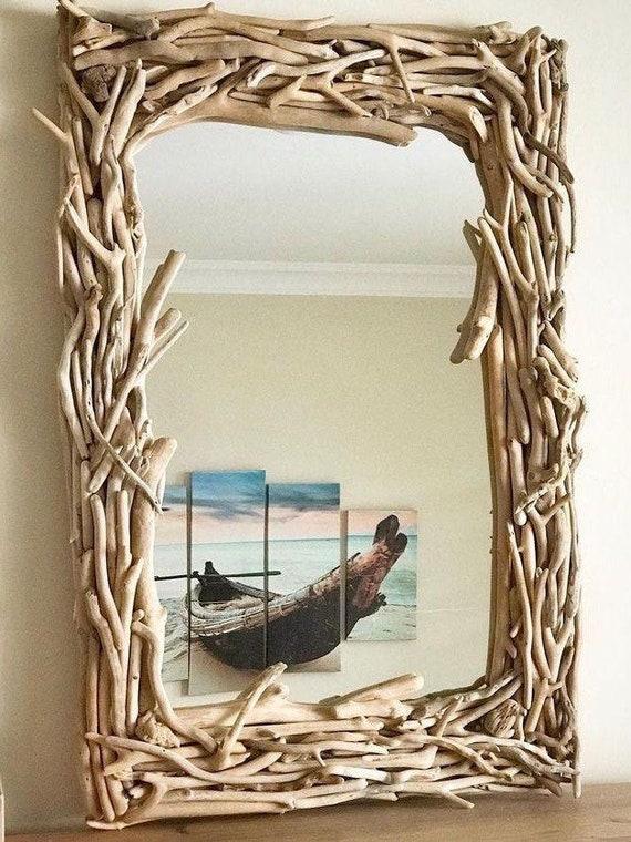 Driftwood mirrors that bring nature into your boho bathroom