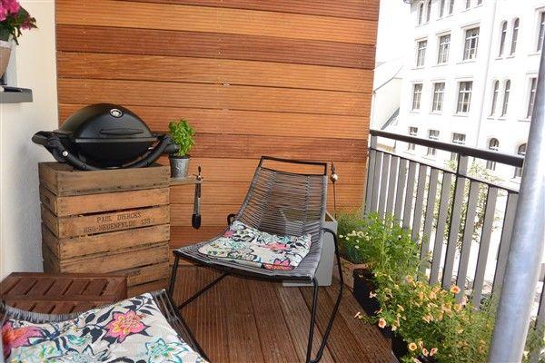 Add a small grill for outdoor cooking experiences on your small balcony