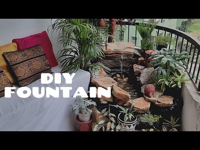 Add a small water feature for tranquility on your small balcony