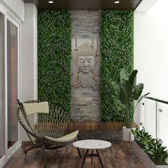 Wall art can add character to your small balcony space