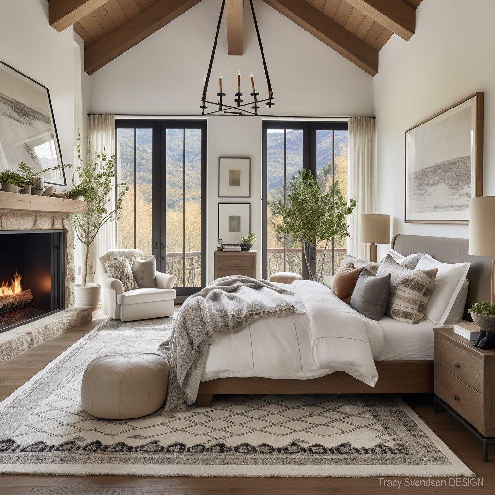Modern farmhouse bedroom: Rustic charm meets contemporary elegance in this cozy retreat