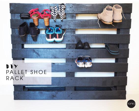 Pallet Garden Shoe Storage: Craft unique storage while adding greenery and style