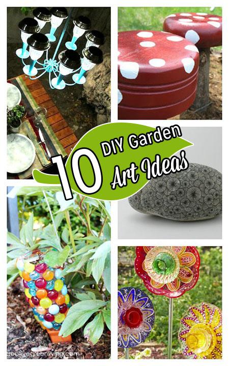 Use recycled materials to craft unique garden decor in your backyard