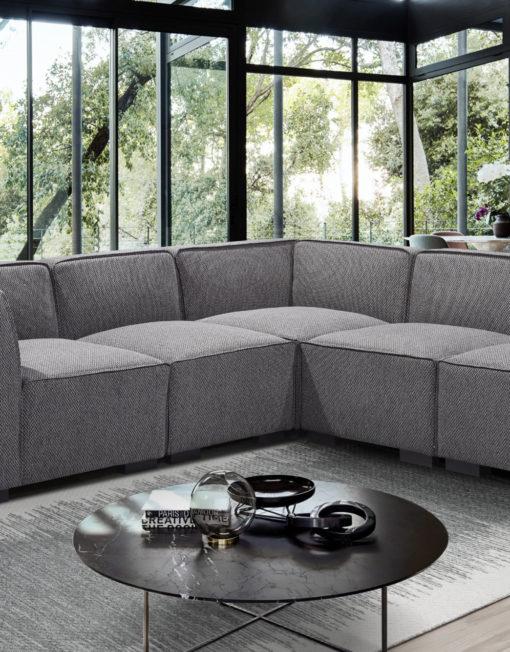 A sleek sectional sofa for a comfortable and stylish Contemporary Living Room experience