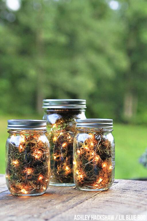Add a DIY firefly jar for whimsical ambiance on your screened porch