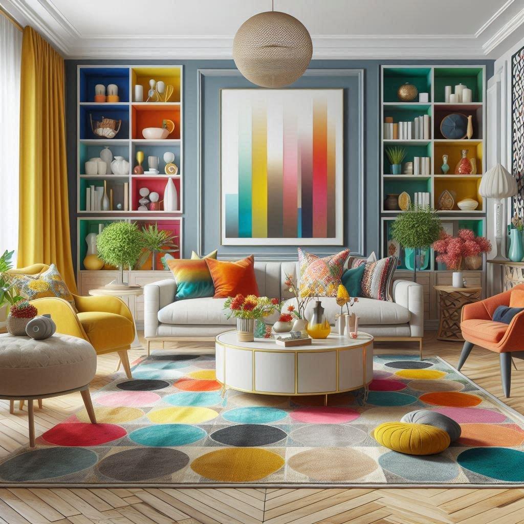 Embrace bold colors for a vibrant contemporary living room transformation