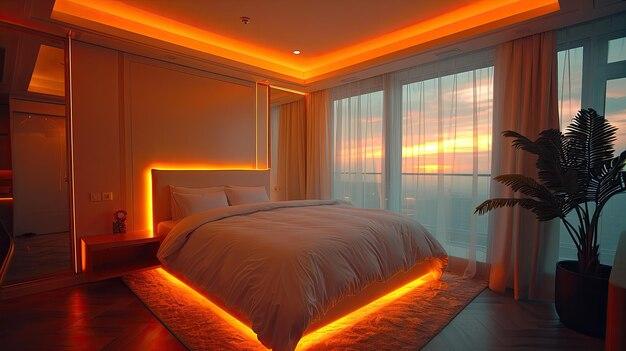 Keep technology minimal to avoid distraction in your minimalist bedroom