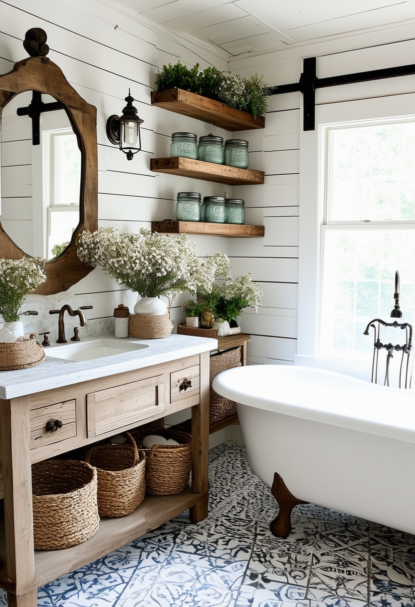 24 Charming Farmhouse Bathroom Ideas for Inspired Retreats 24 Charming Farmhouse Bathroom Ideas for Inspired Retreats