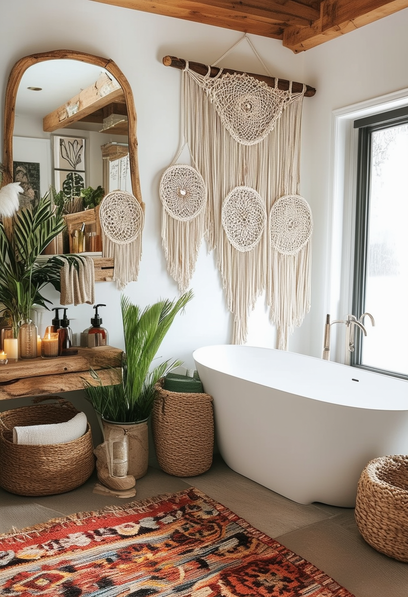 24 Inspiring Ideas to Create a Relaxing Boho Bathroom Oasis 24 Inspiring Ideas to Create a Relaxing Boho Bathroom Oasis