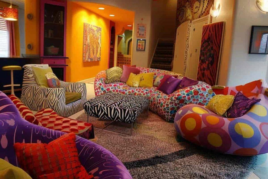 Retro Bedroom: ‌Jump back​ in time​ with playful⁣ colors and shapes