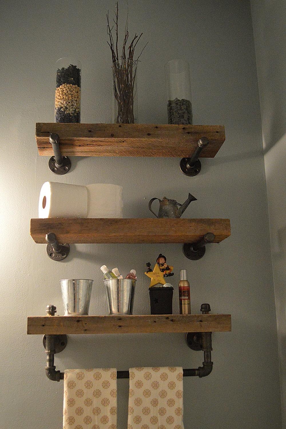 Incorporate wooden shelves for a functional and stylish wooden bathroom storage solution