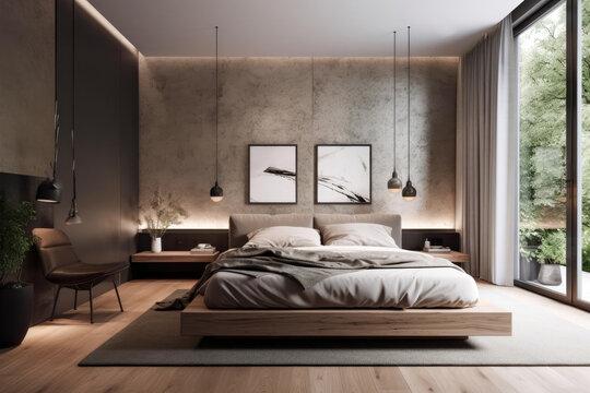 Monochromatic Bedroom: Use a singular color palette for sleek and modern effect