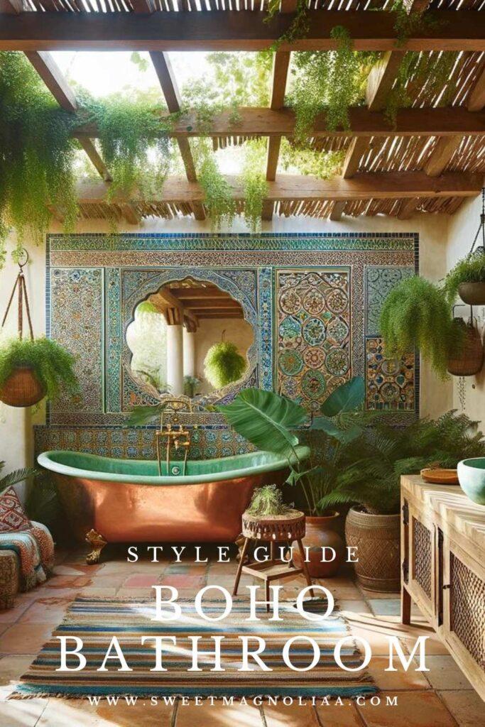 Use scented oils to enhance relaxation in your boho bathroom oasis