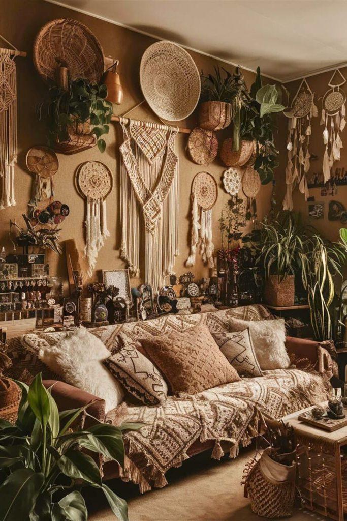 Personalize ⁣your space with travel souvenirs in your ‍Boho Living Room