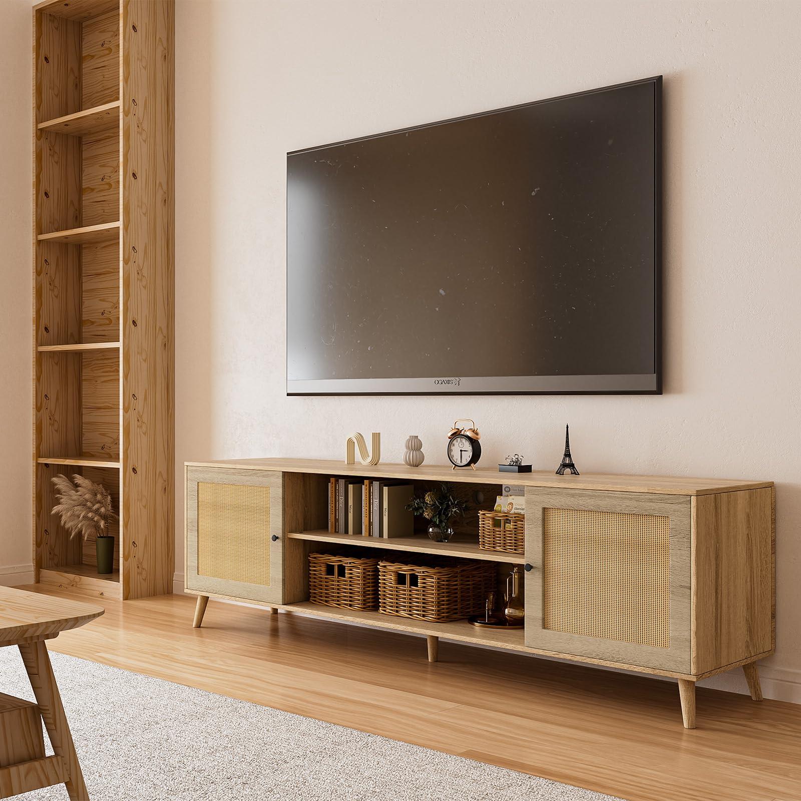 A media console that seamlessly integrates technology while enhancing the Contemporary Living Room look
