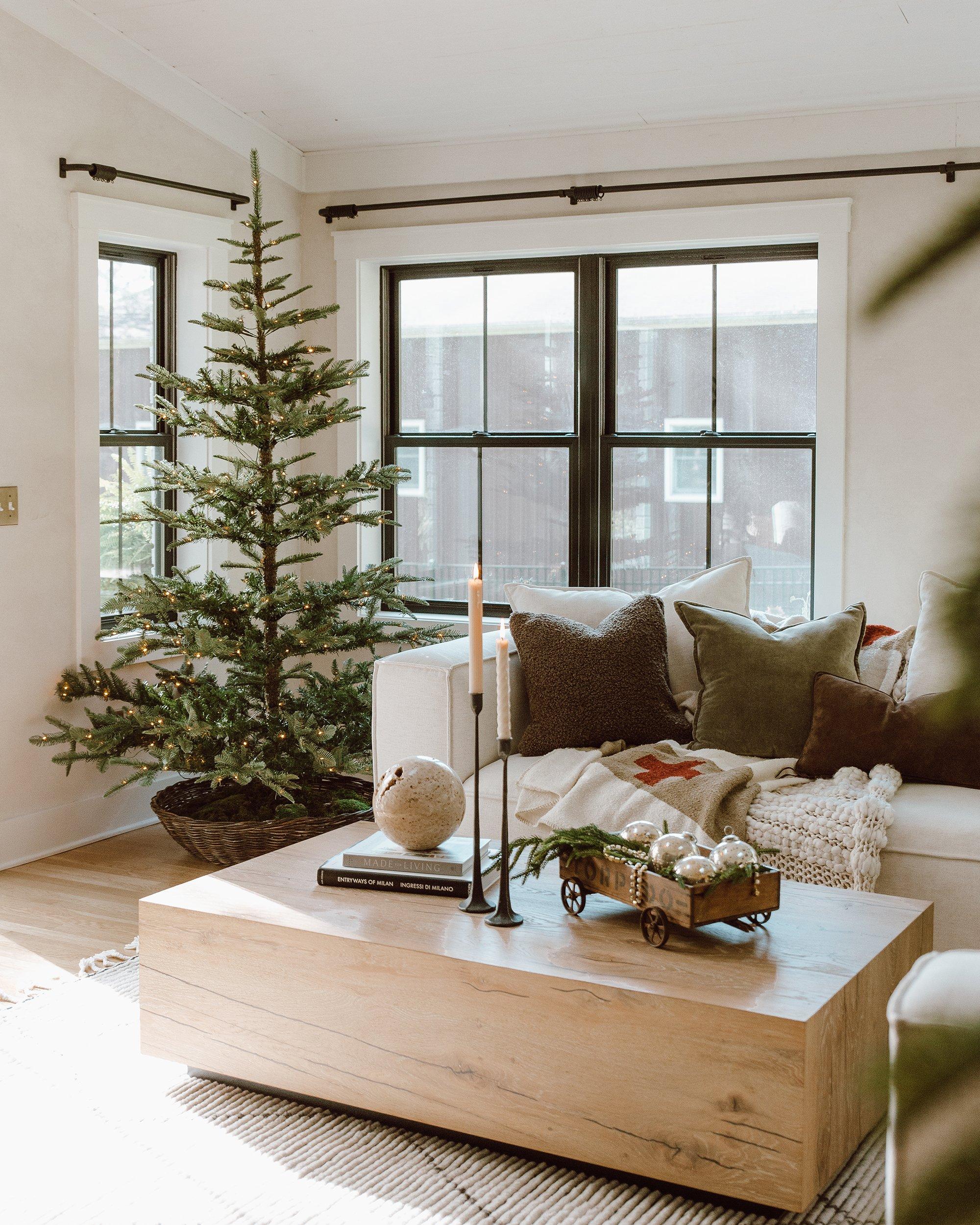 Refresh your contemporary living room with seasonal decor changes