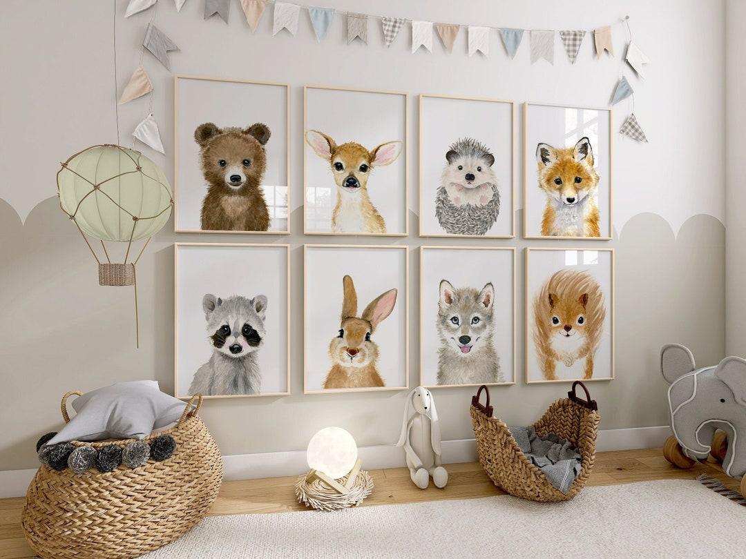 Woodland Animals Nursery: Adorable critters frolic through lush forest greenery