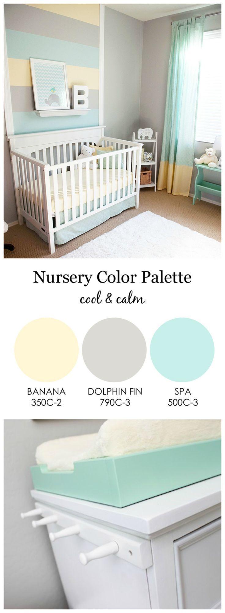A calming color palette promotes tranquility in your Nursery Nook