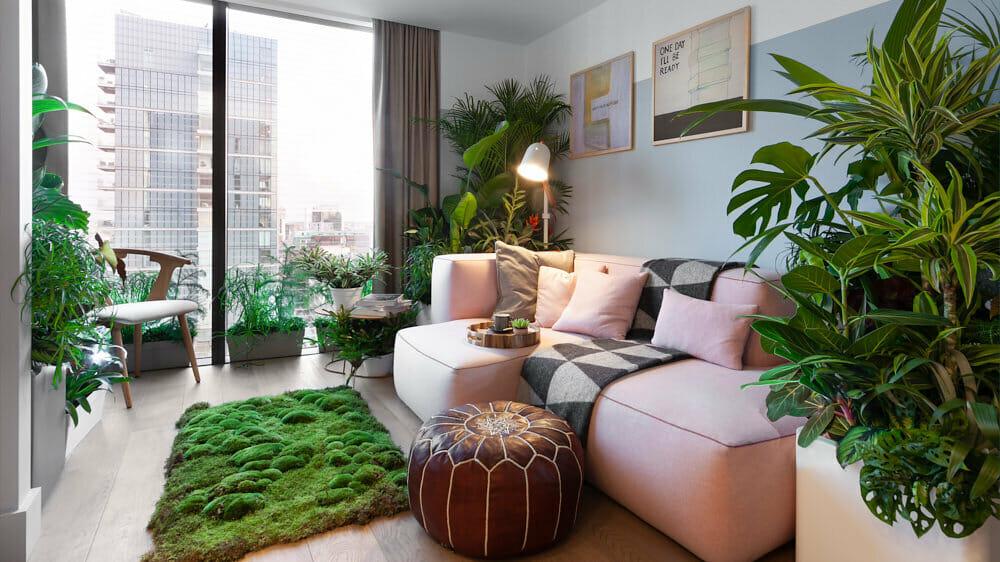 Introduce plants for a fresh touch in interior design