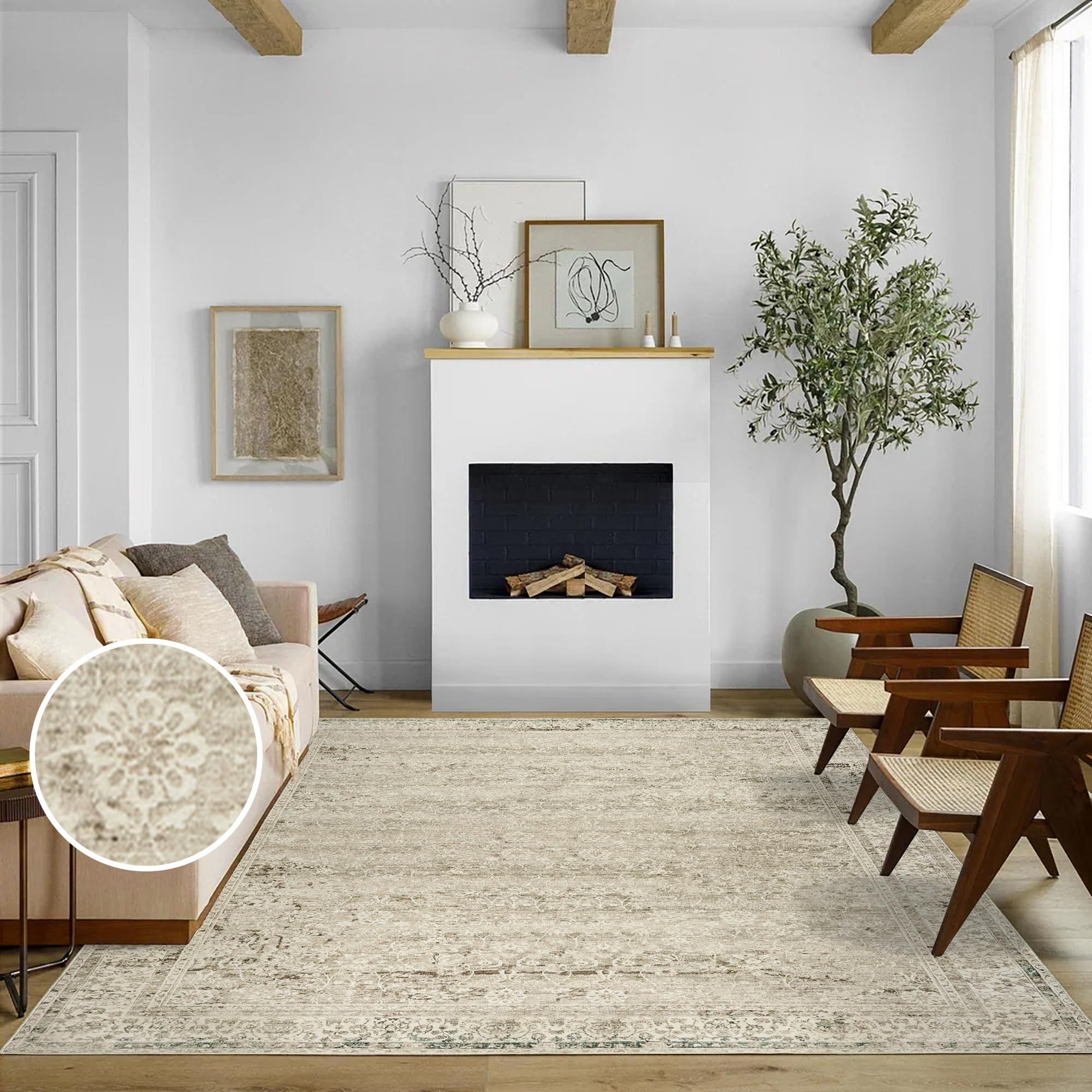 An area rug that complements your furniture, tying together the Contemporary Living Room design
