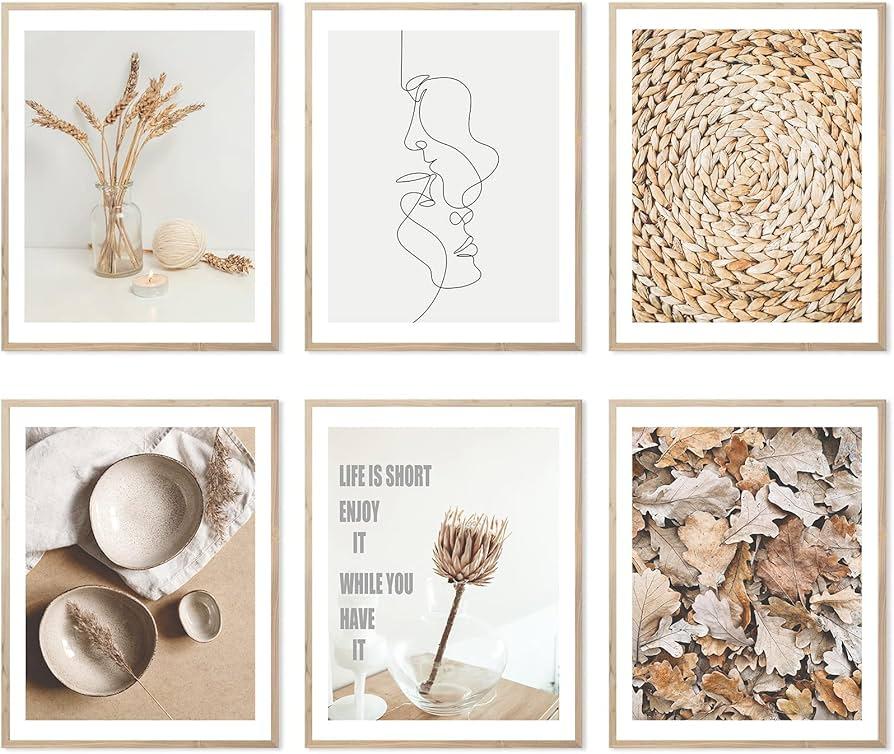 Hang framed nature prints to enhance the aesthetic of your wooden bathroom retreat