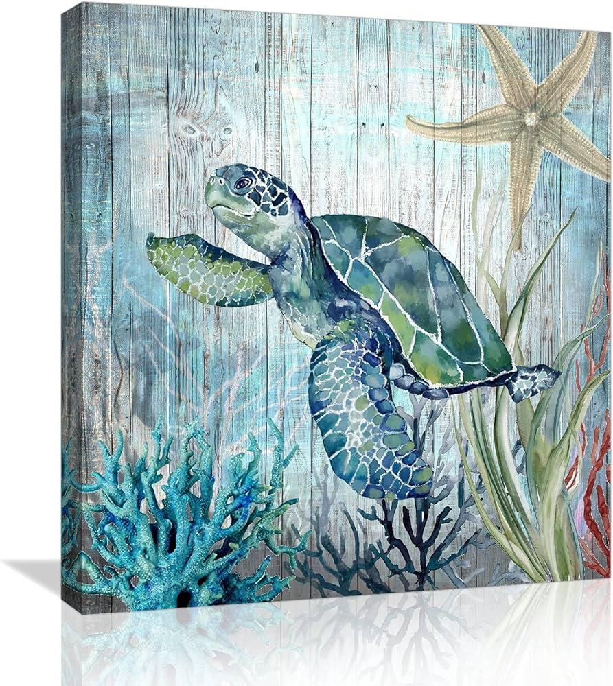 Utilize artwork that features ocean themes for a serene vibe