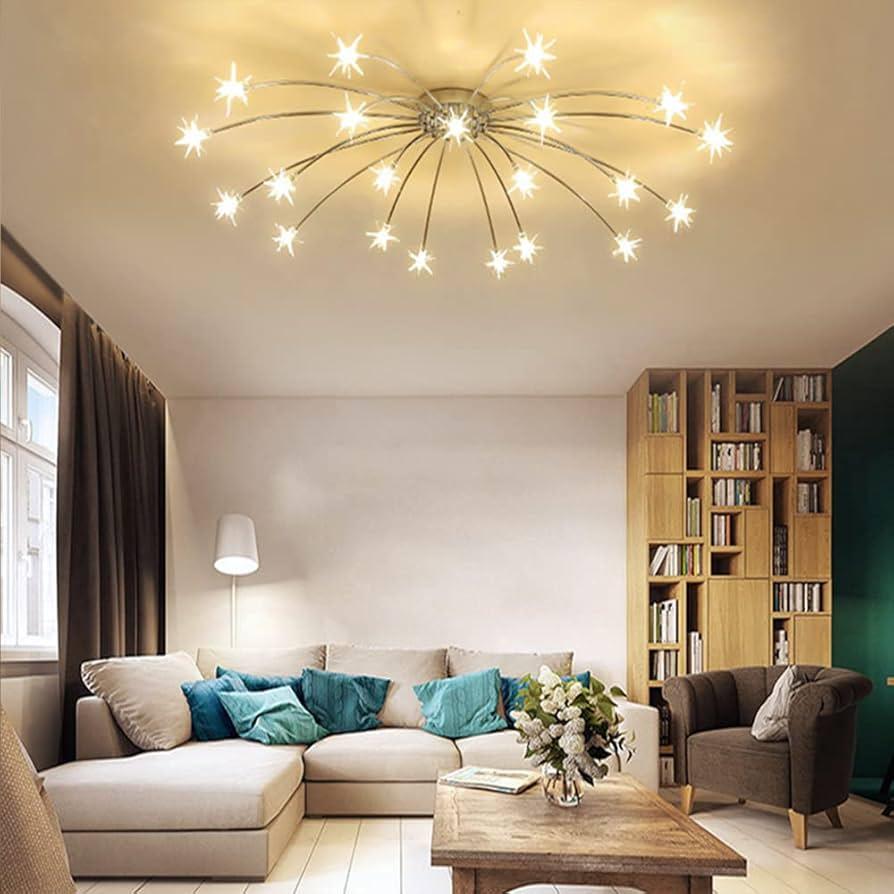 Experiment with unique lighting fixtures to enhance your contemporary living room ambiance