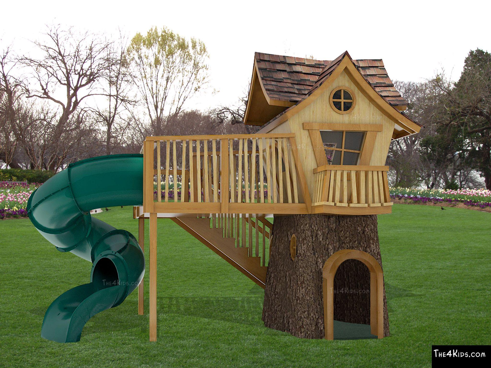 Playful treehouses for children to enjoy in the backyard