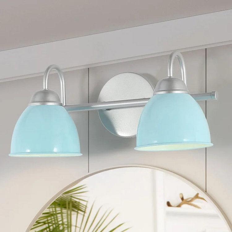 Choose pastel vanity lighting to enhance your pastel bathroom ambiance