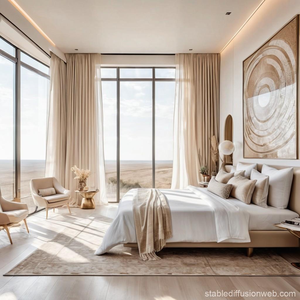 Arrange furniture to promote flow in your minimalist bedroom space