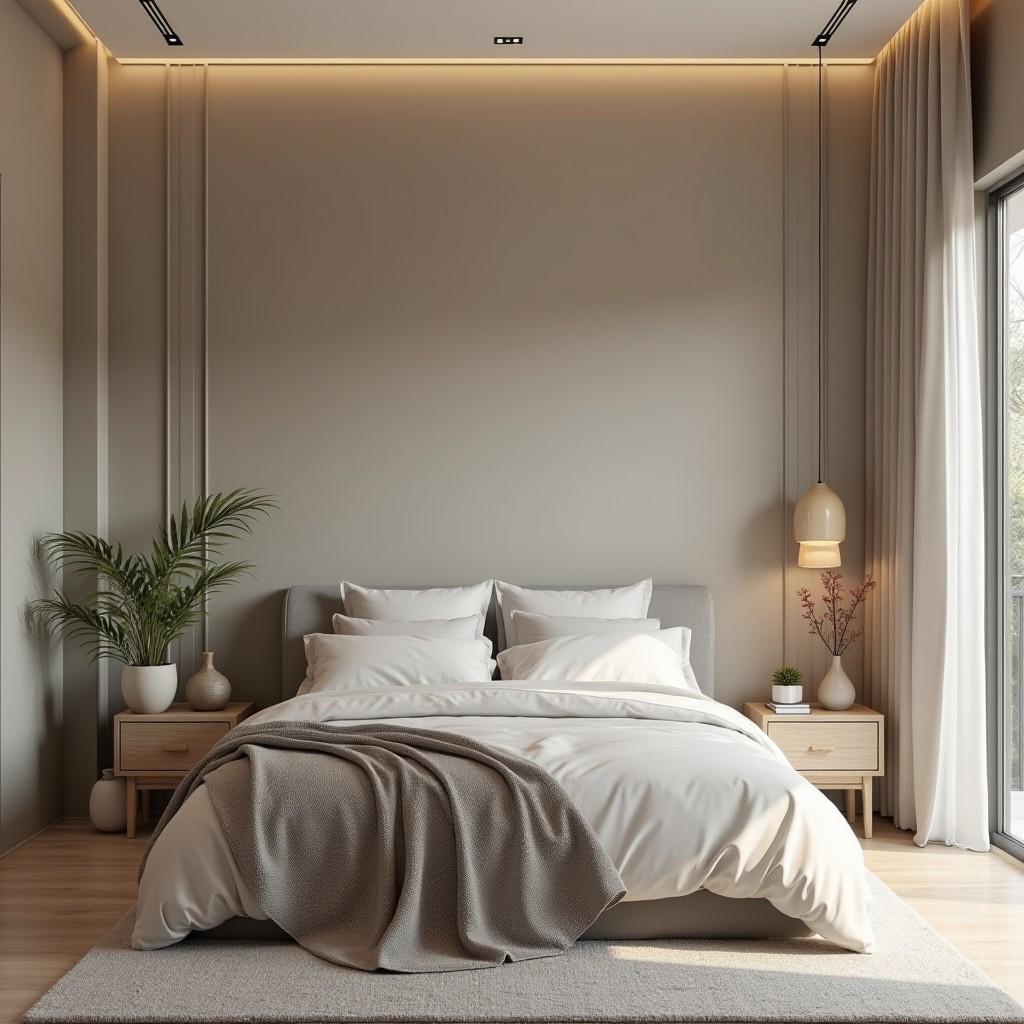 Incorporate soft lighting for a serene Minimalist Bedroom atmosphere