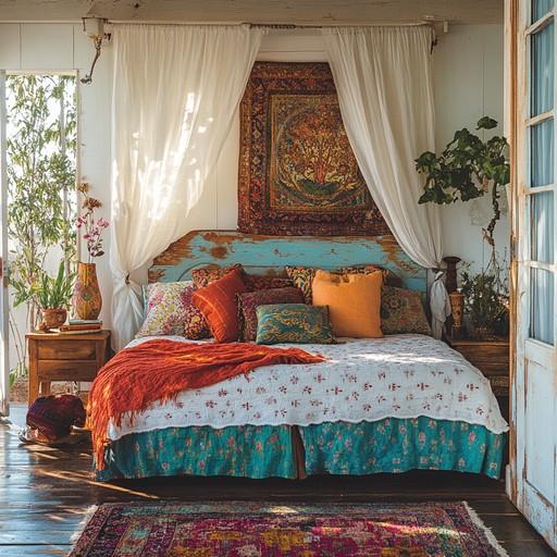 Bohemian Bedroom: Embrace eclectic patterns and vibrant colors for free-spirited style