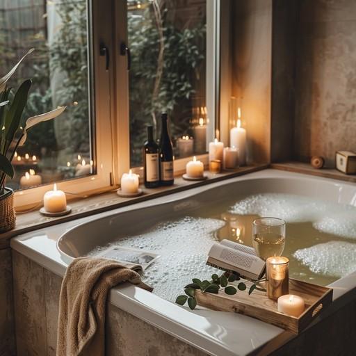 Use scented candles to create a soothing atmosphere in your wooden bathroom oasis